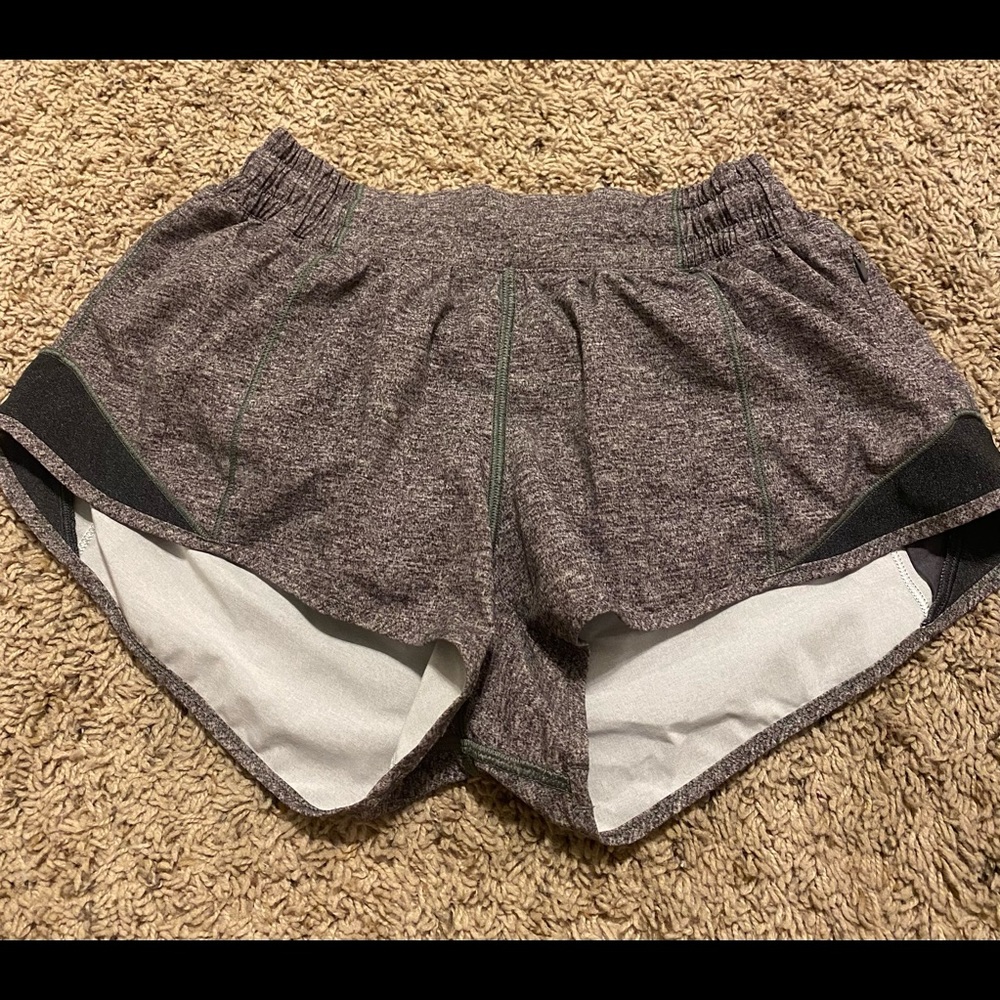 Hotty Hot Low-Rise Lined Short 2.5” Grey Lululemon Shorts